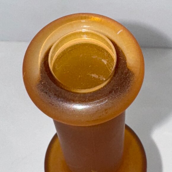 Collectible KEFLA Amber African Orange and Chocolate Liqueur Empty Face Bottle - Picture 4 of 6